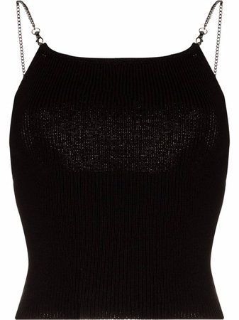 Reformation Charles chain-strap Ribbed Tank Top - Farfetch