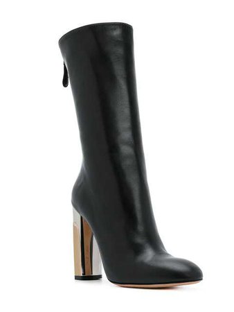 Alexander McQueen Sculpted Heel Fitted Boots $1,090 - Shop AW17 Online - Fast Delivery, Price