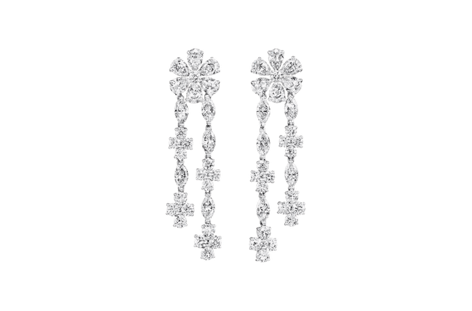 Forget-Me-Not Diamond Drop Earrings | Harry Winston