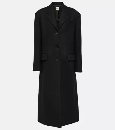 Bontin Wool Blend Coat in Black - Khaite | Mytheresa
