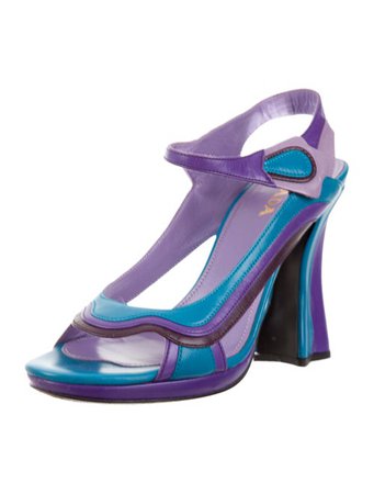 Prada Bicolor Ankle Strap Sandals - Shoes - PRA285766 | The RealReal