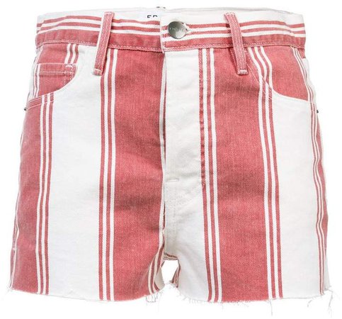 striped fitted shorts