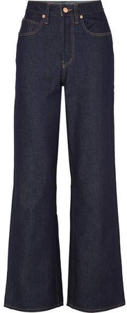 King & Tuckfield - Kathleen High-rise Wide-leg Jeans - Indigo