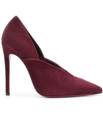 Red Victoria Beckham Pointed Toe Pumps