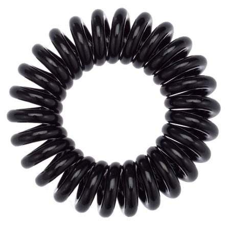 Black Spiral Elastic Wrist Cord