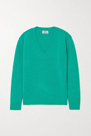 Turquoise Wool and cashmere-blend sweater | Prada | NET-A-PORTER