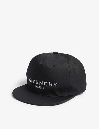 GIVENCHY - Logo-embroidered woven strapback cap | Selfridges.com