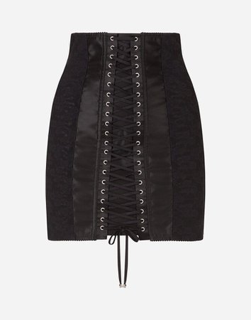 Women's Skirts in Black | Jacquard pencil skirt | Dolce&Gabbana