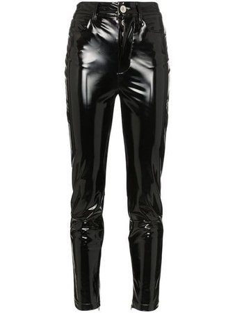 Unravel Project high waisted skinny latex jeans $590 - Buy Online SS19 - Quick Shipping, Price