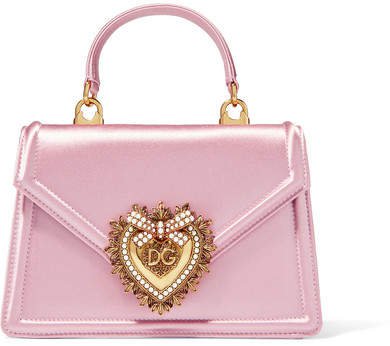 Devotion Mini Embellished Satin Shoulder Bag - Pink