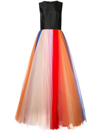 Carolina Herrera rainbow tulle gown - FARFETCH