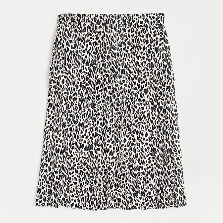 J.Crew: Pleated Midi Skirt In Leopard
