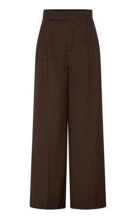 Power Player Pleated Woven Wide-Leg Trousers By Third Form | Moda Operandi