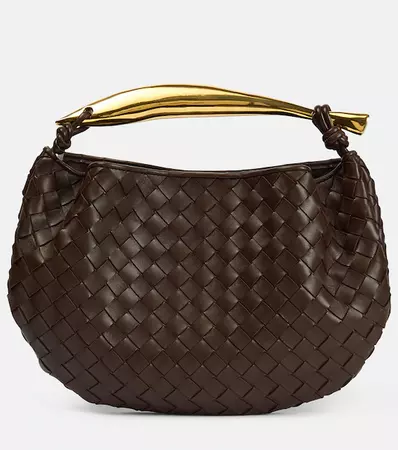 BOTTEGA VENETA Sardine Leather Shoulder Bag in Brown - Bottega Veneta | Mytheresa