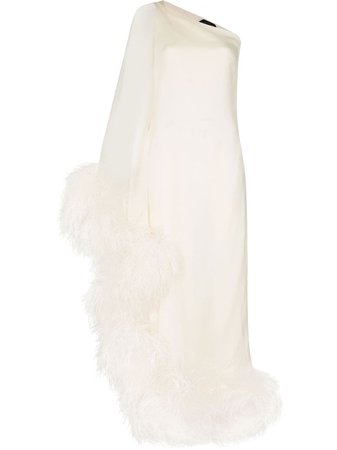 Taller Marmo Ubud feather-embellished Gown - Farfetch