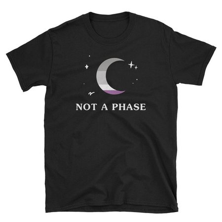 Not A Phase Asexual LGBTQ Ace Pride Flag Aesthetic Moon Unisex | Etsy