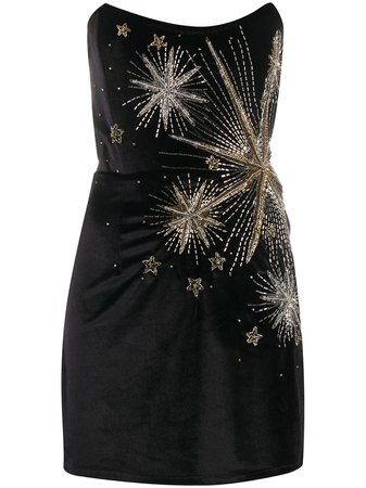 Retrofete Embellished Velvet Strapless Mini Dress Ss20