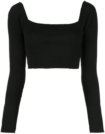 CALLIPYGIAN ribbed cropped top