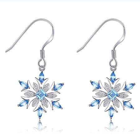 China 925 Sterling Silver Snowflake Earrings for Fashion Women Fine Jewelry with Cubic Zirconia - China Fashion Jewelry and Silver Jewelry price