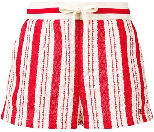 striped woven shorts