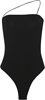 Amazon.com: HUERTOP Women's Fashion Sexy Solid Sling Camisole Bodysuit Jumpsuit Romper Gifts for Lovers #262 Black : Clothing, Shoes & Jewelry