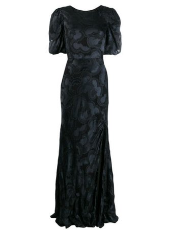 Saloni Puff Sleeve Gown | Farfetch.com