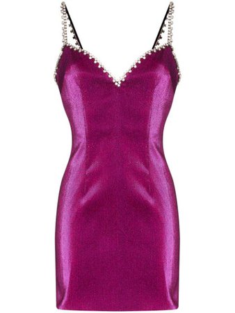 AREA Crystal Embellished Mini Dress - Farfetch