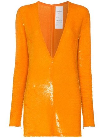 Ashish sequin embellished V-neck mini dress $2,073 - Buy SS19 Online - Fast Global Delivery, Price