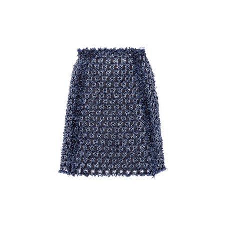 Sonia Rykiel | Frayed laser-cut denim mini skirt