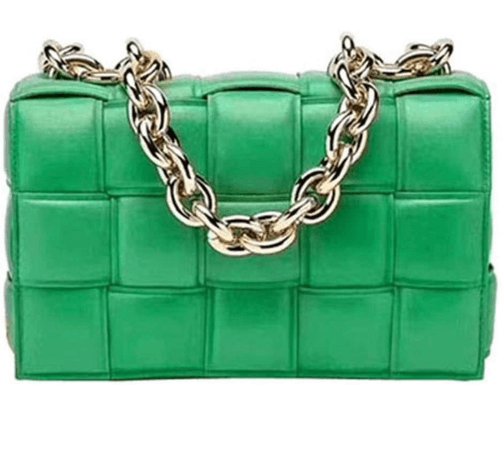 green chain purse