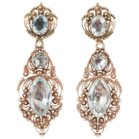 antique diamond & pearl drop earrings