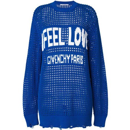 Givenchy Feel Love Slogan Logo Sweater