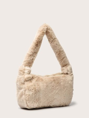 Minimalist Fluffy Baguette Bag | SHEIN USA