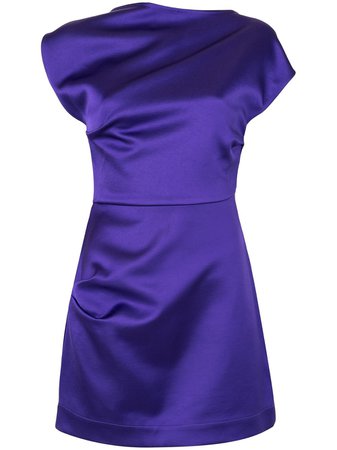 Purple Georgia Alice Lily draped satin cocktail dress - Farfetch