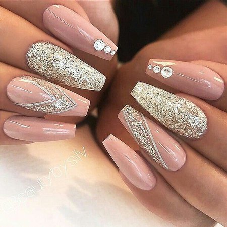 long acrylic nails with diamonds - Google Search