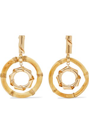 Rosantica | Mamba gold-tone bamboo earrings | NET-A-PORTER.COM