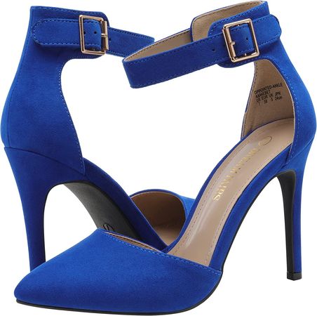 Amazon.com | DREAM PAIRS Oppointed-Ankle Women's Pointed Toe Ankle Strap D'Orsay High Heel Stiletto Pumps Shoes Royal Blue-sz-7.5 | Pumps