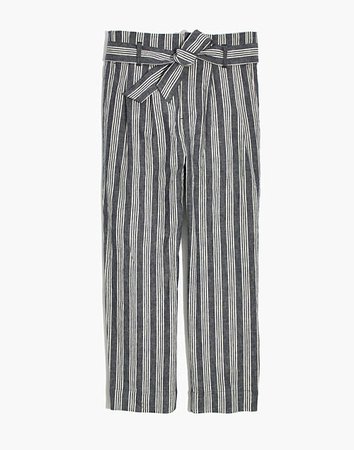 Paperbag Pants in Deep Indigo Stripe