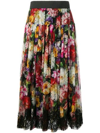 Dolce & Gabbana floral print skirt