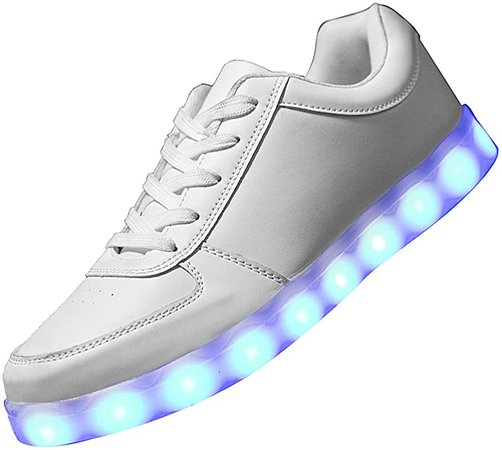 Amazon.com | PYYIQI LED Light Up Shoes for Women Men Sports LED Shoes Dancing Sneakers Low-Top USB Charging Shoes for Festivals, Christmas, Halloween, New Year Party with USB Charging, White 40 | Fashion Sneakers
