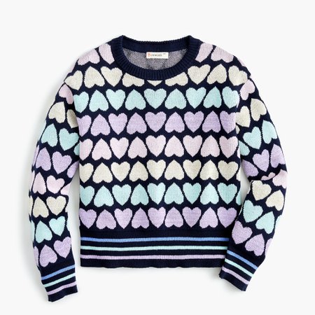 Girls' Heart Sweater : | J.Crew
