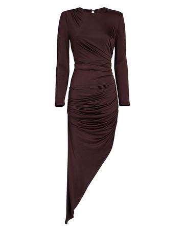 Veronica Beard Tristana Ruched Dress In Purple | INTERMIX®