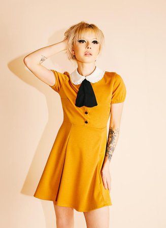 Amandine Dress (Mustard)