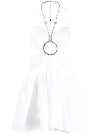 AREA cut-out crystal-embellished Minidress - Farfetch