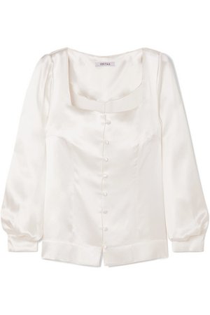 Deitas | Gaia silk-satin blouse | NET-A-PORTER.COM