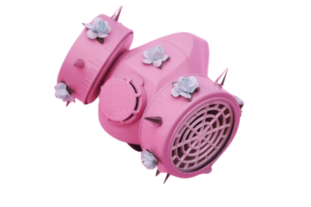 pink gas mask