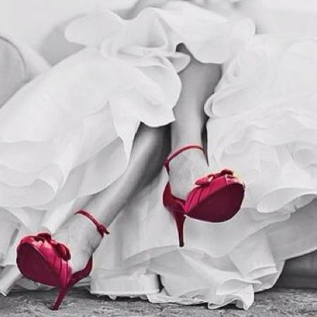 Black & White Red Shoes