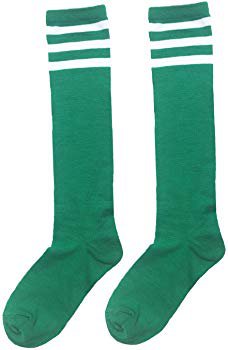 Amazon.com: Unisex Striped Knee High Socks Rainbow Women Girls Over Calve Athletic Soccer Tube Cool Fun Party Cosplay Socks, Green+White Stripe, One Size 6-11: Gateway