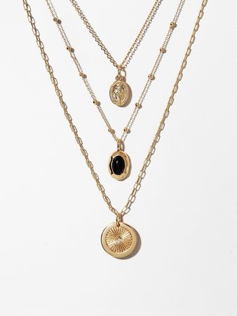 Onyx Layered Necklaces - Ava Set | Ana Luisa Jewelry