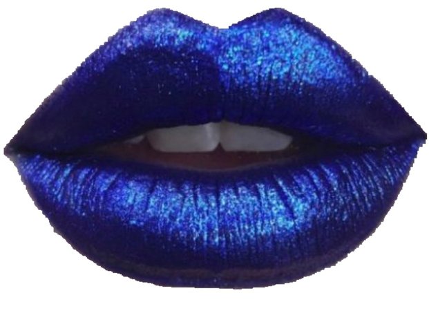 Blue Glitter Lipstick